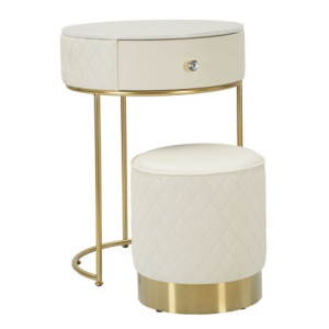 Comodino/toletta Con Puff Sharon cm ø 52x70 - ø 36x39