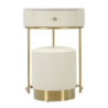 Comodino/toletta Con Puff Sharon cm ø 52x70 - ø 36x39