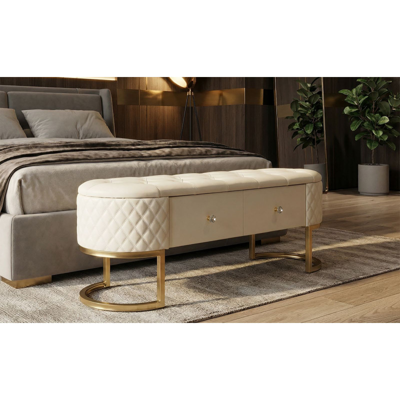 Panca Con Cassetti Sharon cm 120x40x43