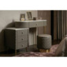 Toeletta Sharon Grigia Con Puff cm 120x40x75 (misura Puff ø36x39)