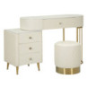 Toeletta Sharon Panna Con Puff cm 120x40x75 (misura Puff ø36x39)