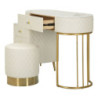 Toeletta Sharon Panna Con Puff cm 120x40x75 (misura Puff ø36x39)