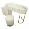 Toeletta Sharon Panna Con Puff cm 120x40x75 (misura Puff ø36x39)