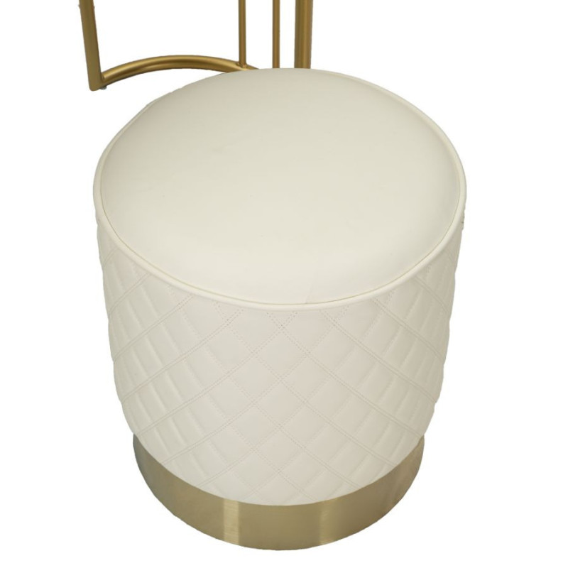 Toeletta Sharon Panna Con Puff cm 120x40x75 (misura Puff ø36x39)