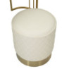 Toeletta Sharon Panna Con Puff cm 120x40x75 (misura Puff ø36x39)