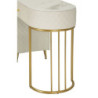 Toeletta Sharon Panna Con Puff cm 120x40x75 (misura Puff ø36x39)