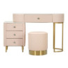 Toeletta Sharon Rosa Con Puff cm 120x40x75 (misura Puff ø36x39)