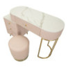 Toeletta Sharon Rosa Con Puff cm 120x40x75 (misura Puff ø36x39)