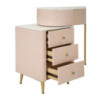 Toeletta Sharon Rosa Con Puff cm 120x40x75 (misura Puff ø36x39)