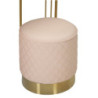 Toeletta Sharon Rosa Con Puff cm 120x40x75 (misura Puff ø36x39)