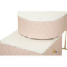 Toeletta Sharon Rosa Con Puff cm 120x40x75 (misura Puff ø36x39)