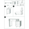 Toeletta Sharon Rosa Con Puff cm 120x40x75 (misura Puff ø36x39)