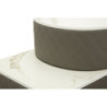 Toeletta Sharon Grigia Con Puff Gambe Argento cm 120x40x75 (misura Puff ø36x39)