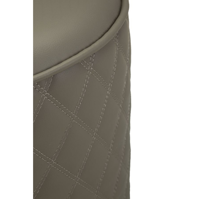 Toeletta Sharon Grigia Con Puff Gambe Argento cm 120x40x75 (misura Puff ø36x39)