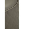 Toeletta Sharon Grigia Con Puff Gambe Argento cm 120x40x75 (misura Puff ø36x39)