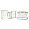 Tavolinetti Noah Silver Set 4 Pz cm ø 70x45-47x54,5-36x50-28x45