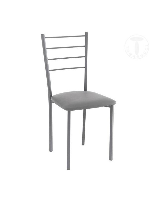 Sedia Just in pelle sintetica- set da 4 grigio