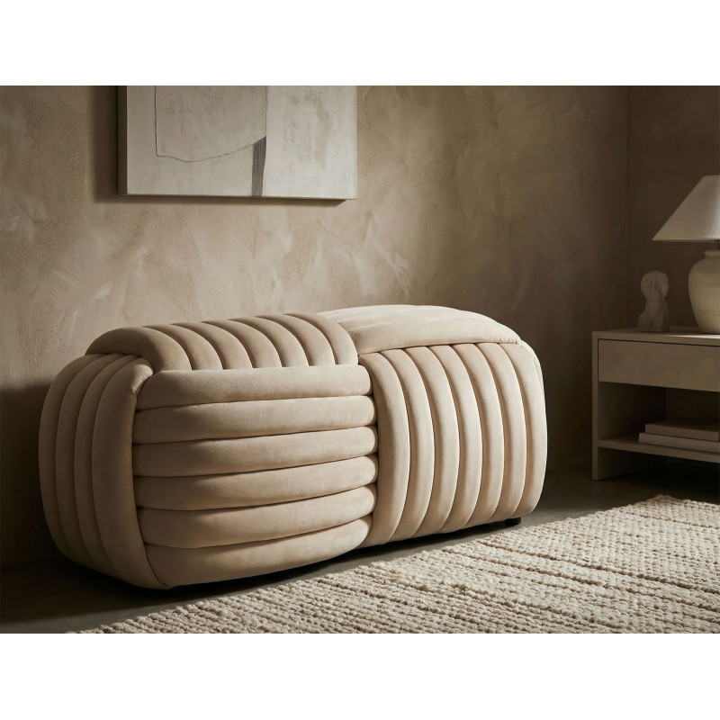 Panca Softy Crema cm 90x45x45
