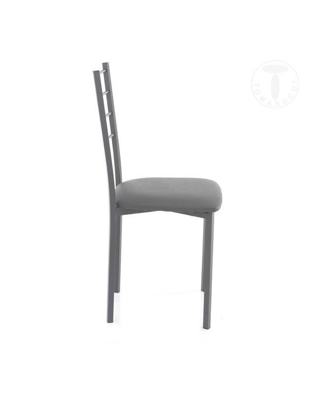 Sedia Just in pelle sintetica- set da 4 grigio
