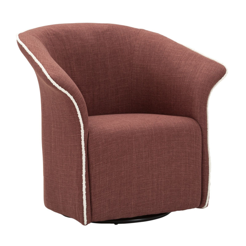 Poltrona Girevole Siena Bordeaux cm 83,5x66x80 (seduta Altezza cm 42)