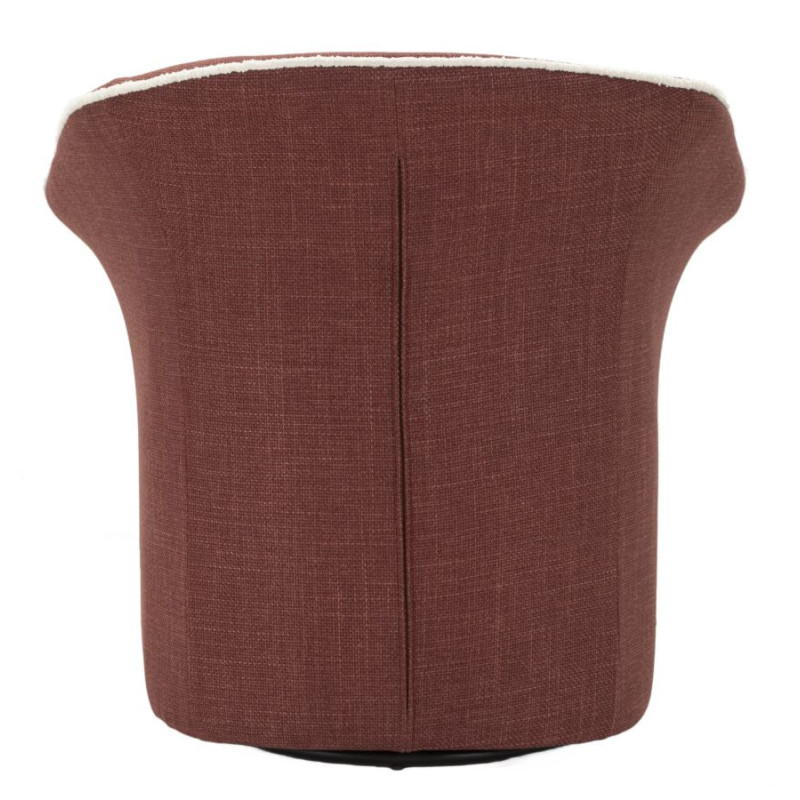 Poltrona Girevole Siena Bordeaux cm 83,5x66x80 (seduta Altezza cm 42)