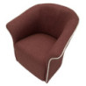 Poltrona Girevole Siena Bordeaux cm 83,5x66x80 (seduta Altezza cm 42)