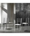 Sedia Just in pelle sintetica- set da 4 grigio