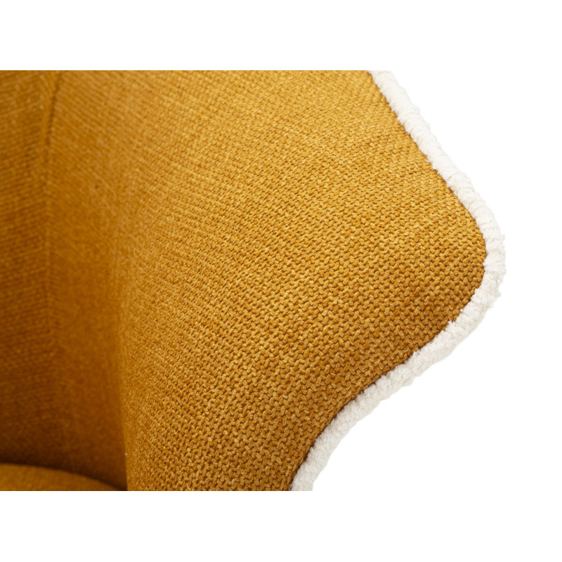 Poltrona Girevole Siena Senape cm 83,5x66x80 (seduta Altezza cm 42)