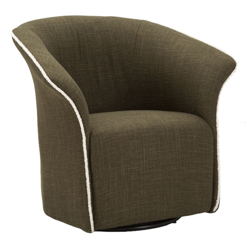 Poltrona Girevole Siena Verde cm 83,5x66x80 (seduta Altezza cm 42)