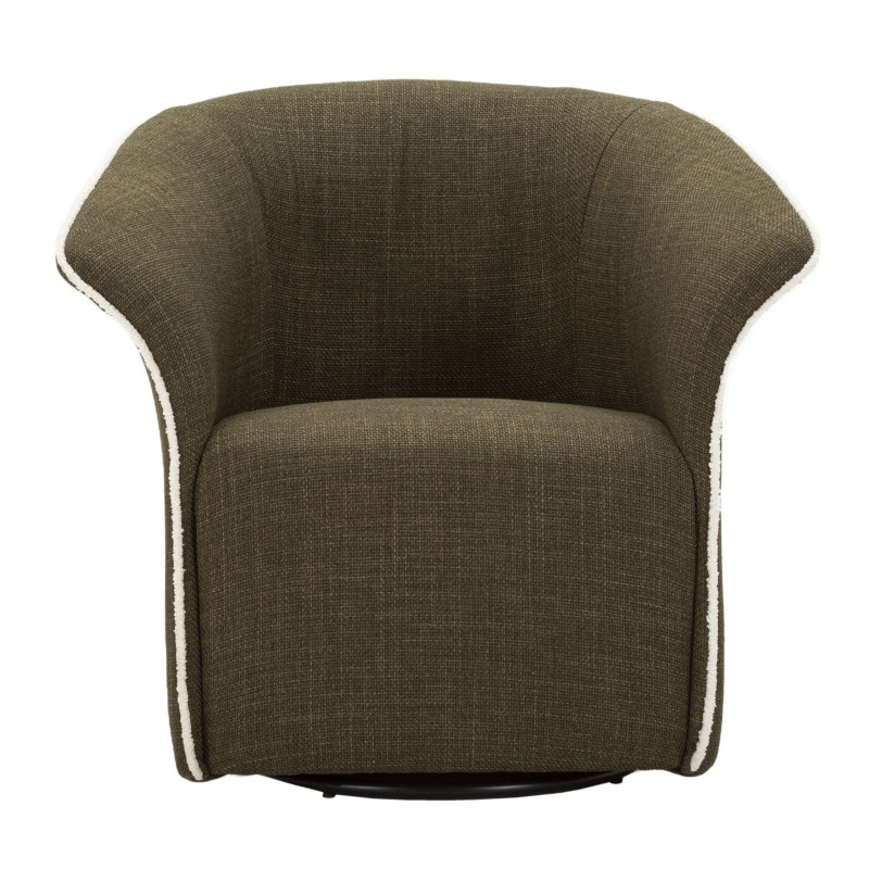 Poltrona Girevole Siena Verde cm 83,5x66x80 (seduta Altezza cm 42)