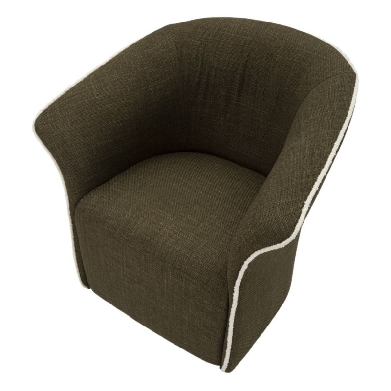 Poltrona Girevole Siena Verde cm 83,5x66x80 (seduta Altezza cm 42)