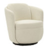 Poltrona Girevole Torino Crema cm 70x72x75 (altezza Seduta cm 44,5)