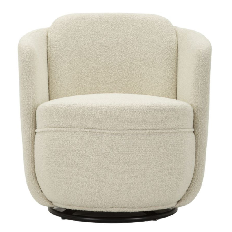 Poltrona Girevole Torino Crema cm 70x72x75 (altezza Seduta cm 44,5)