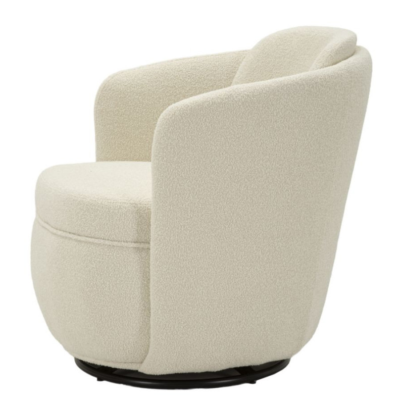 Poltrona Girevole Torino Crema cm 70x72x75 (altezza Seduta cm 44,5)