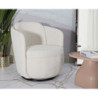 Poltrona Girevole Torino Crema cm 70x72x75 (altezza Seduta cm 44,5)