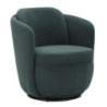 Poltrona Girevole Torino Ottanio cm 70x72x75 (altezza Seduta cm 44,5)