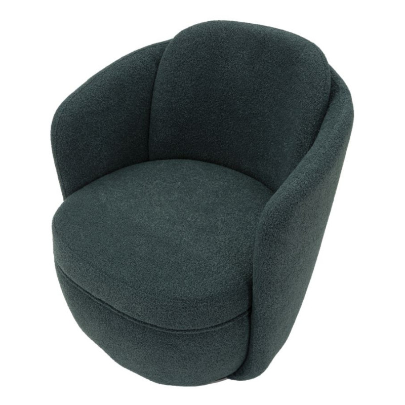 Poltrona Girevole Torino Ottanio cm 70x72x75 (altezza Seduta cm 44,5)