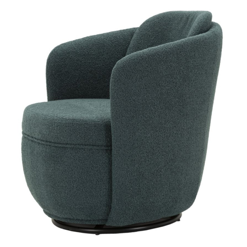 Poltrona Girevole Torino Ottanio cm 70x72x75 (altezza Seduta cm 44,5)