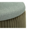 Puff Con Contenitore Bolzano Verde Set 2 Pz cm ø 38x38-32x28