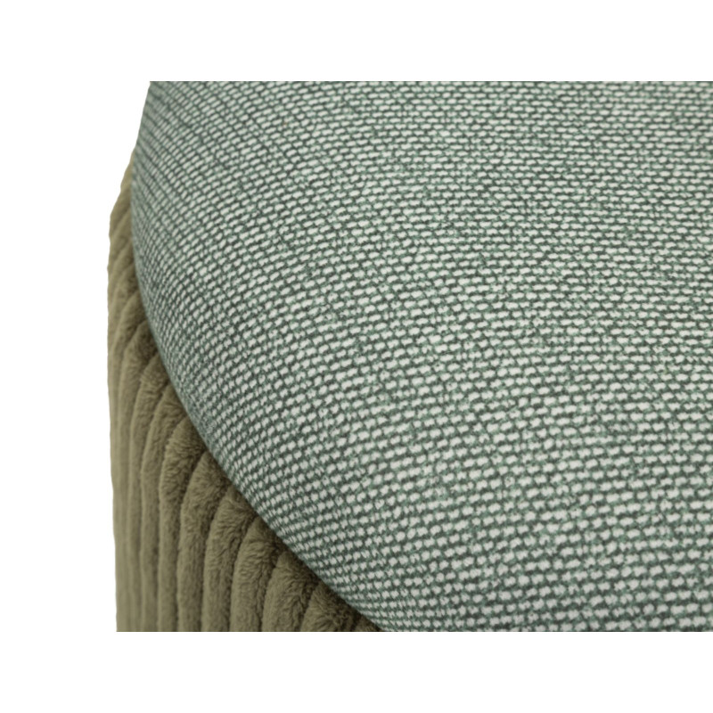 Puff Con Contenitore Bolzano Verde Set 2 Pz cm ø 38x38-32x28