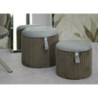 Puff Con Contenitore Bolzano Verde Set 2 Pz cm ø 38x38-32x28