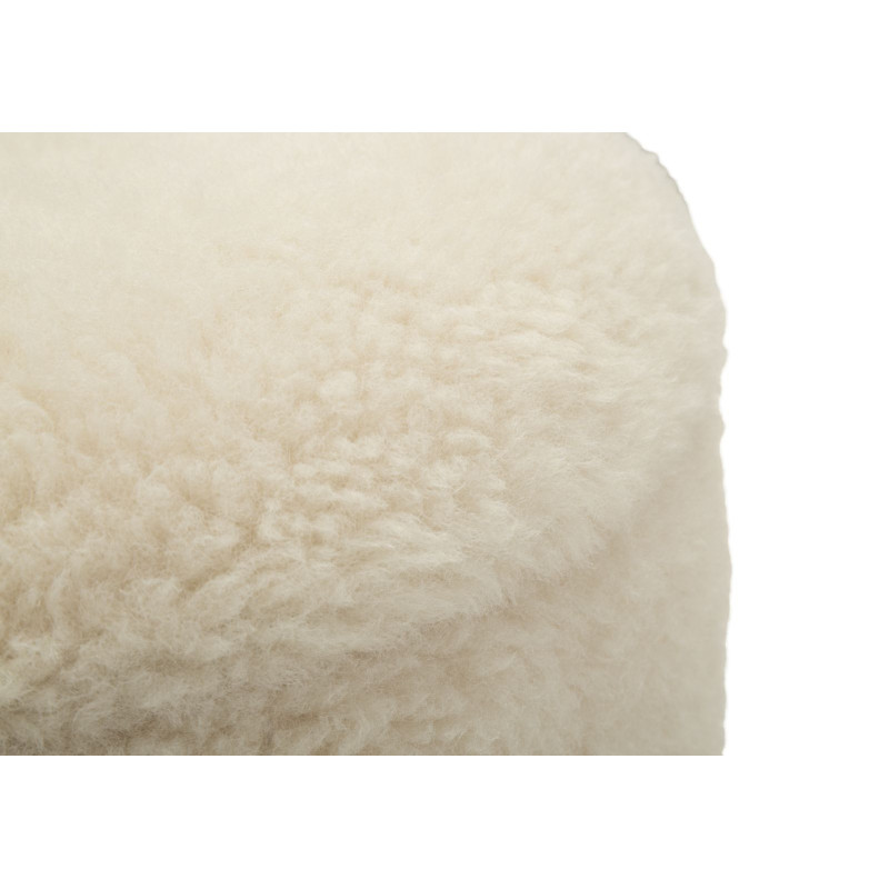 Puff Con Contenitore Saint-moritz Crema Set 2 Pz cm ø 40x47-32x38