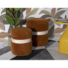 Puff Con Contenitore Saint-moritz Marrone Set 2 Pz cm ø 40x47-32x38