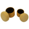 Puff Con Contenitore Aspen Senape Set 2 Pz cm ø 42x44-35x37