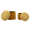 Puff Con Contenitore Aspen Senape Set 2 Pz cm ø 42x44-35x37