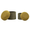 Puff Con Contenitore Aspen Verde Set 2 Pz cm ø 42x44-35x37