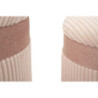 Puff Con Contenitore Cortina Rosa Set 3 Pz cm ø 40,5x49,5-35x42-31x38