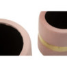 Puff Con Contenitore Sheffild Rosa Set 2 Pz cm ø 37x42-28x35