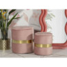 Puff Con Contenitore Sheffild Rosa Set 2 Pz cm ø 37x42-28x35