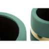 Puff Con Contenitore Sheffild Verde Set 2 Pz cm ø 37x42-28x35